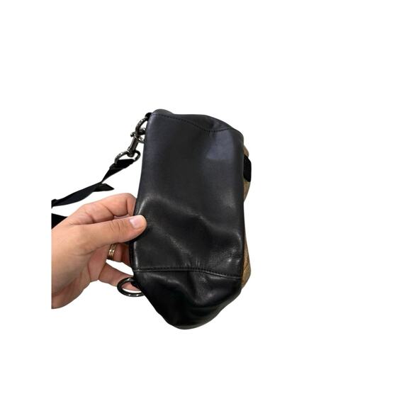 Coach Edge Pack Signature Canvas Black Brown Leather Sling Bag 89909 - Picture 5 of 16